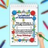 certificat-reussite-enfant-anglais Modèle de certificat de réussite en anglais pour récompenser les efforts de l'enfant.