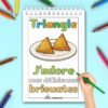 coloriage-forme-triangle-briouates-fr Apprentissage ludique de la forme triangle en français avec des briouates marocaines traditionnelles.